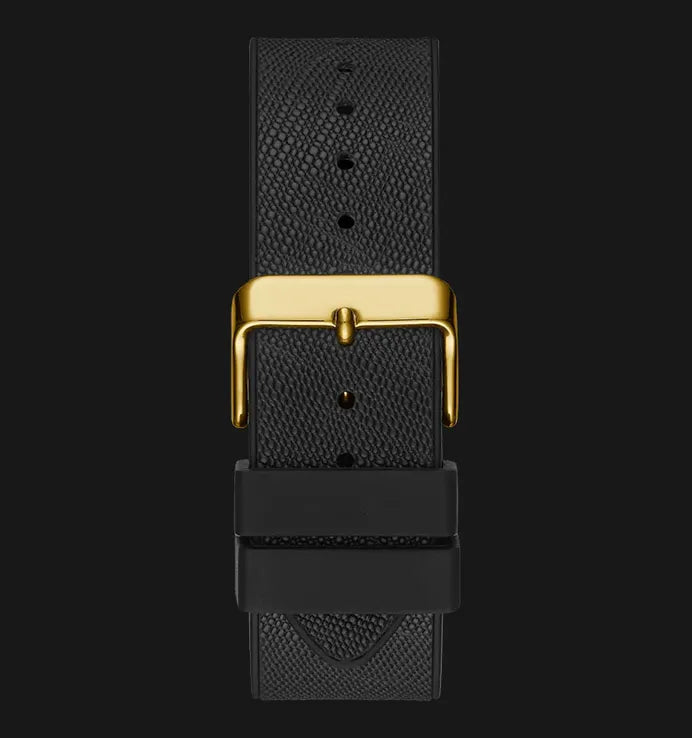  Shop Authentic Guess Phoenix Multifunction Crystals Gold Dial Black Silicone Strap Watch For Men - GW0048G2 - Luxxuri