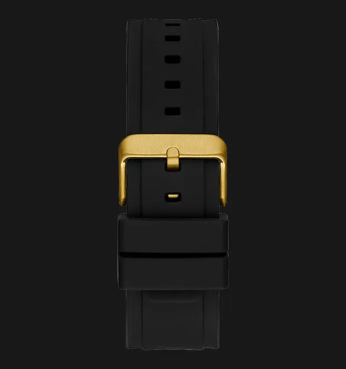 Shop Authentic Guess Matrix Multifunction Gold Dial Black Rubber Strap Watch For Men - GW0423G2 - Luxxuri