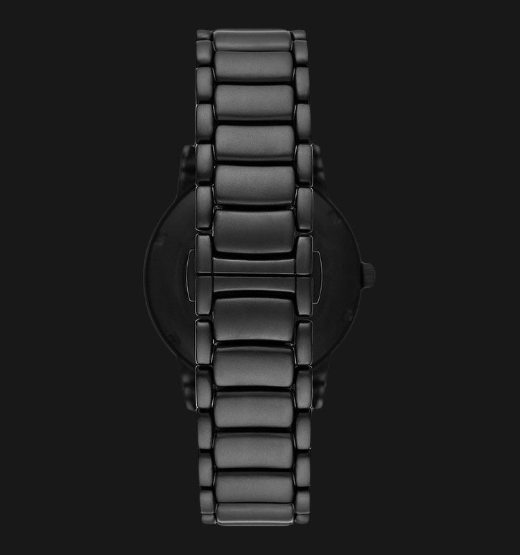  Shop Authentic Emporio Armani Meccanico Skeleton Black Dial Black Steel Strap Watch For Men - AR60045 - Luxxuri