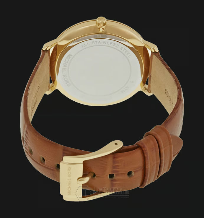  Shop Authentic Michael Kors Jaryn Quartz Gold Dial Brown Leather Strap Watch For Women - MK2496 - Luxxuri