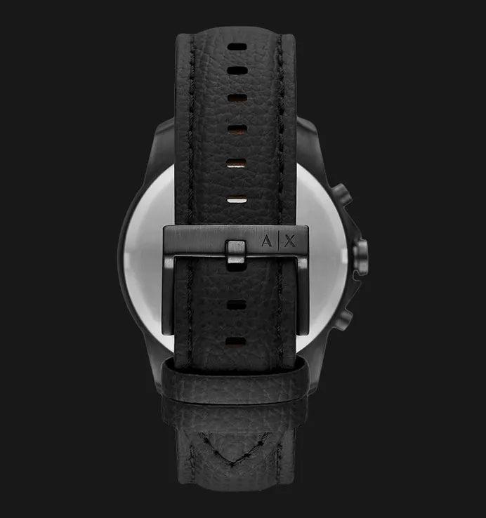  Shop Authentic Armani Exchange Banks Chronograph Black Dial Black Leather Strap Watch For Men - AX1724 - Luxxuri