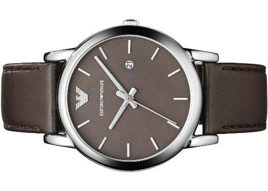  Shop Authentic Emporio Armani Classic Quartz Brown Dial Brown Leather Strap Watch For Men - AR1729 - Luxxuri