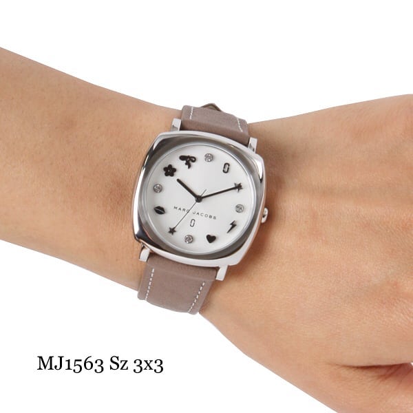  Shop Authentic Marc Jacobs Mandy Silver Dial Brown Leather Strap Watch for Women - MJ1563 - Luxxuri