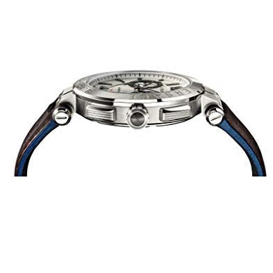  Shop Authentic Versace Aion Chronograph White Dial Brown Leather Strap Watch for Men - VBR010017 - Luxxuri
