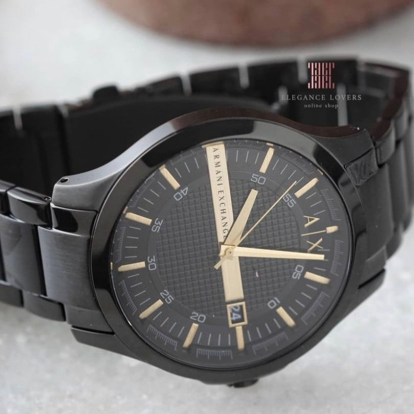  Shop Authentic Armani Exchange Hampton Chronograph Black Dial Black Steel Strap Watch For Men - AX2413 - Luxxuri