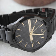  Shop Authentic Armani Exchange Hampton Chronograph Black Dial Black Steel Strap Watch For Men - AX2413 - Luxxuri