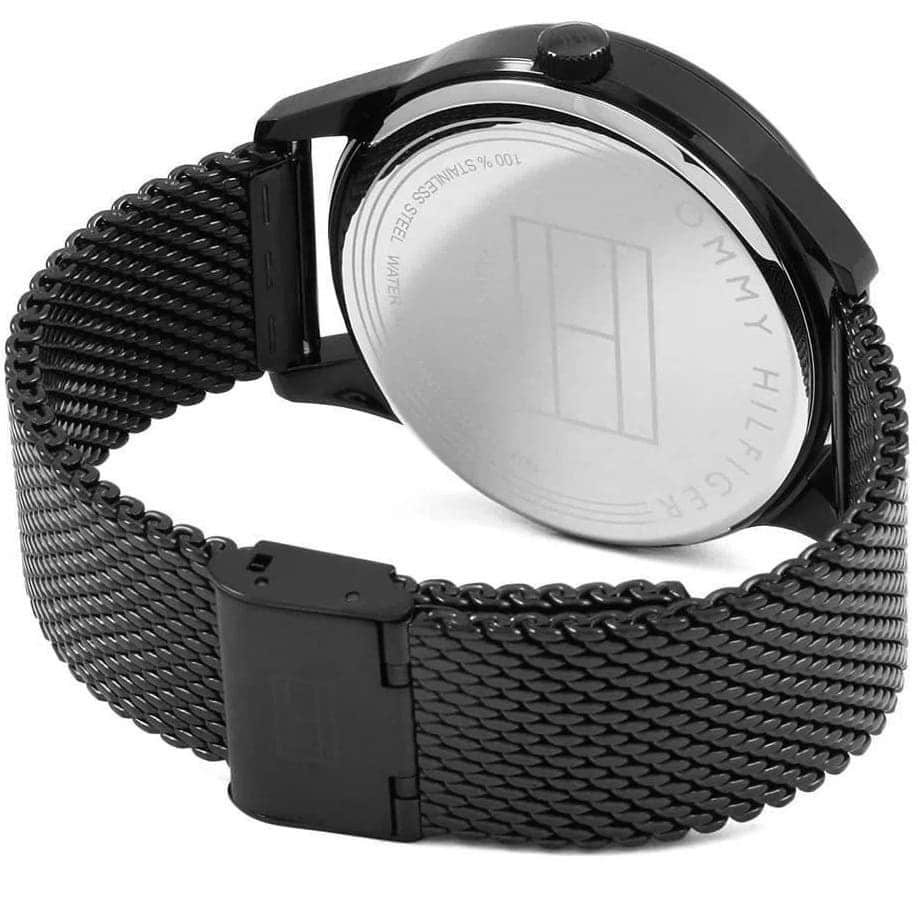  Shop Authentic Tommy Hilfiger Brooklyn Black Dial Black Mesh Bracelet Watch for Men - 1791507 - Luxxuri