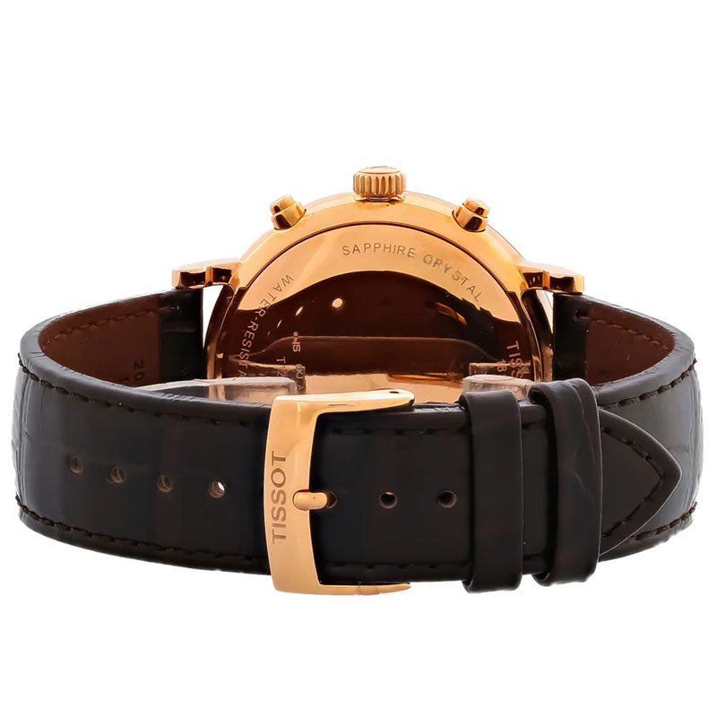  Shop Authentic Tissot Carson Premium Chronograph White Dial Brown Leather Strap Watch For Men - T122.417.36.011.00 - Luxxuri