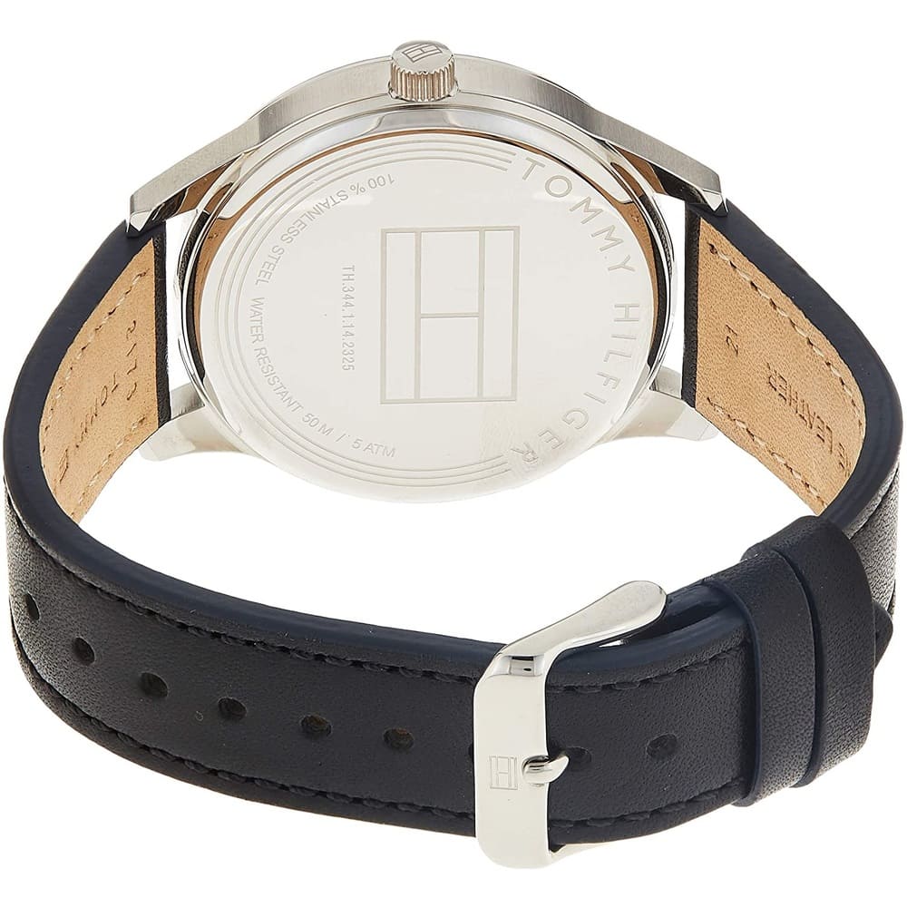  Shop Authentic Tommy Hilfiger Damon Multifunction Black Dial Black Leather Strap Watch for Men - 1791417 - Luxxuri