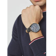  Shop Authentic Tommy Hilfiger Gavin Blue Dial Blue Leather Strap Watch for Men - 1791468 - Luxxuri