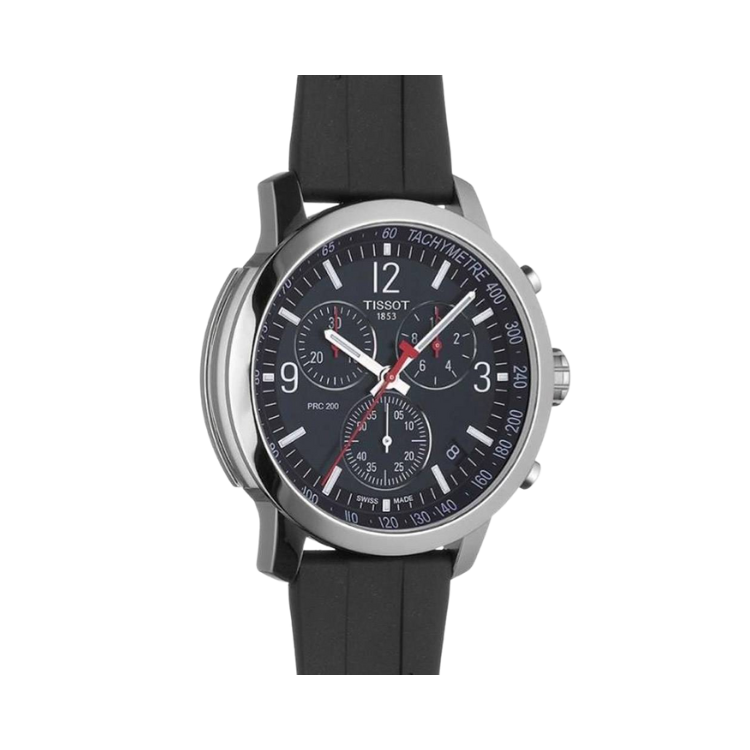  Shop Authentic Tissot PRC 200 Chronograph Black Dial Black Rubber Strap Watch for Men - T114.417.17.057.00 - Luxxuri