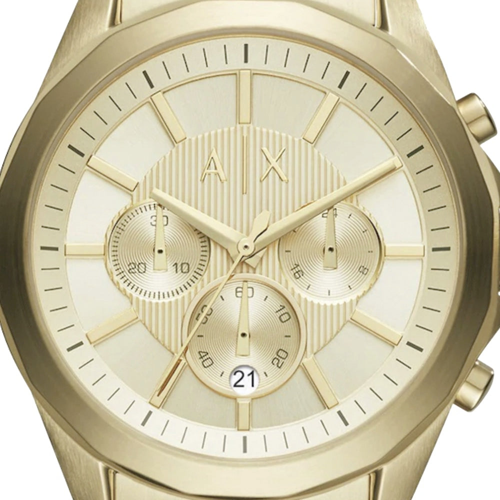  Shop Authentic Armani Exchange Drexler Chronograph Gold Dial Gold Steel Strap Watch For Men - AX2602 - Luxxuri