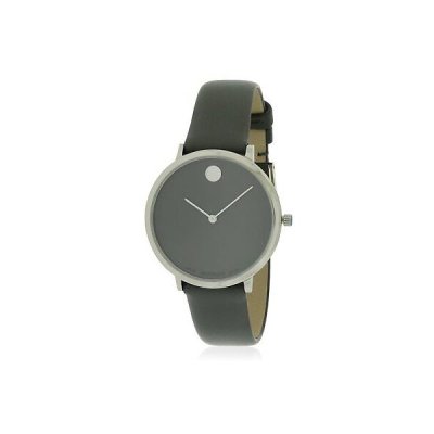  Shop Authentic Movado Museum 70th Anniversary Grey Dial Grey Leather Strap Watch For Women - 0607144 - Luxxuri