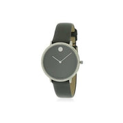  Shop Authentic Movado Museum 70th Anniversary Grey Dial Grey Leather Strap Watch For Women - 0607144 - Luxxuri