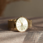  Shop Authentic Michael Kors Pyper Quartz Gold Dial Gold Mesh Strap Watch For Women - MK4339 - Luxxuri