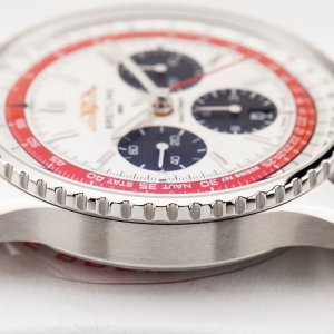  Shop Authentic Breitling Navitimer B01 Chronograph 43 Boeing 747 White Dial Black Leather Strap Watch for Men - AB01383B1G1P1 - Luxxuri