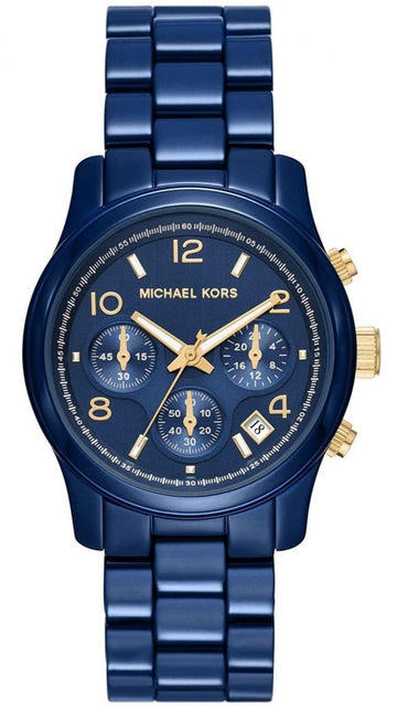  Shop Authentic Michael Kors Runway Analog Blue Dial Blue Steel Strap Watch for Women - MK7332 - Luxxuri