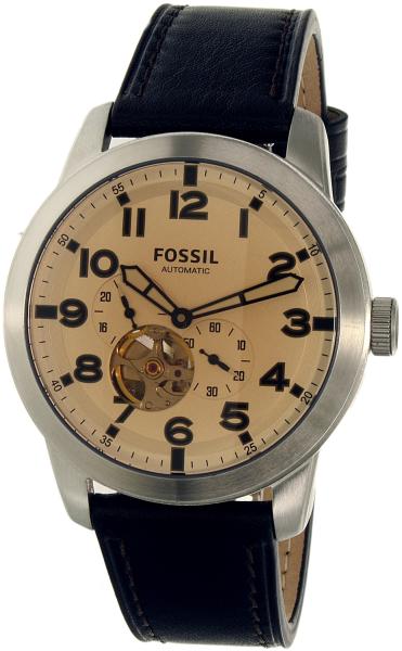  Shop Authentic Fossil Pilot 54 Automatic Cream Dial Brown Leather Strap Watch for Men - ME3119 - Luxxuri