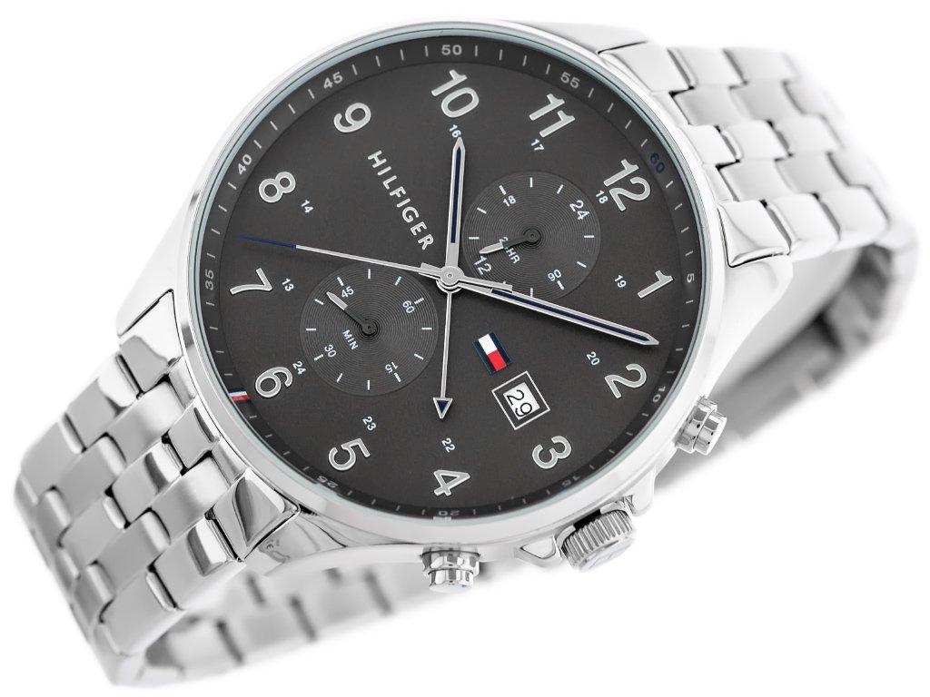  Shop Authentic Tommy Hilfiger West Quartz Black Dial Silver Steel Strap Watch For Men - 1791707 - Luxxuri