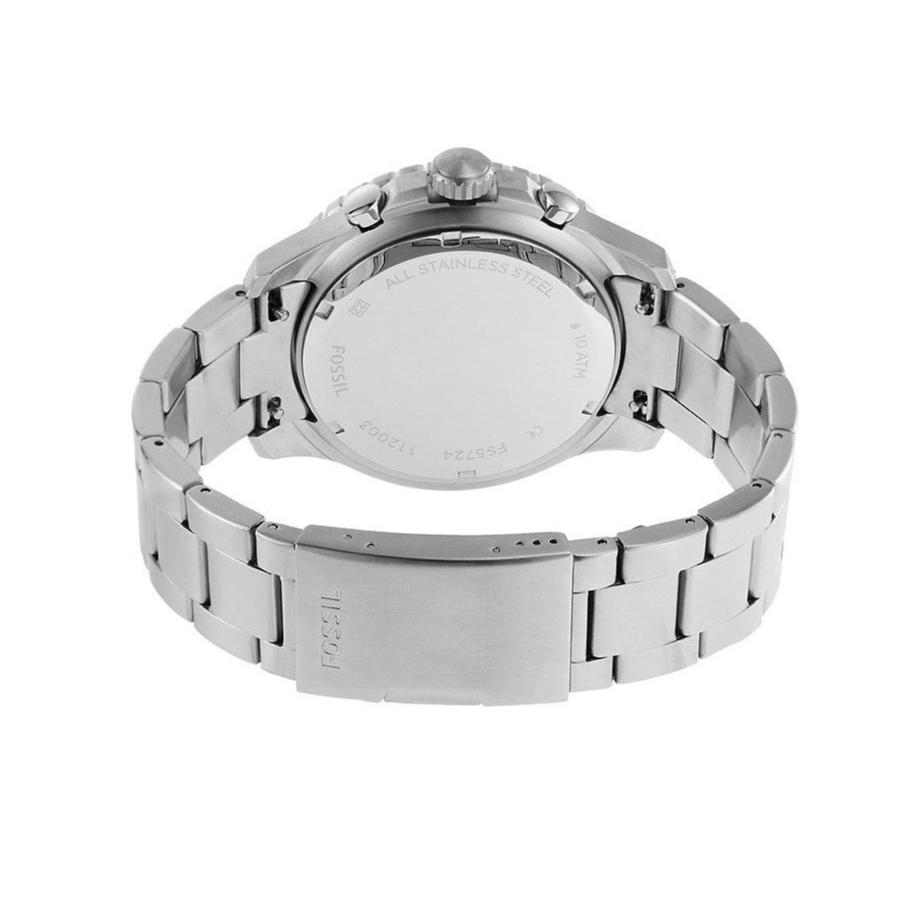  Shop Authentic Fossil FB-03 Chronograph Blue Dial Silver Steel Strap Watch for Men - FS5724 - Luxxuri