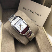  Shop Authentic Burberry Heritage Diamond White Dial Silver Stainless Steel Strap Watch for Women - BU1583 - Luxxuri