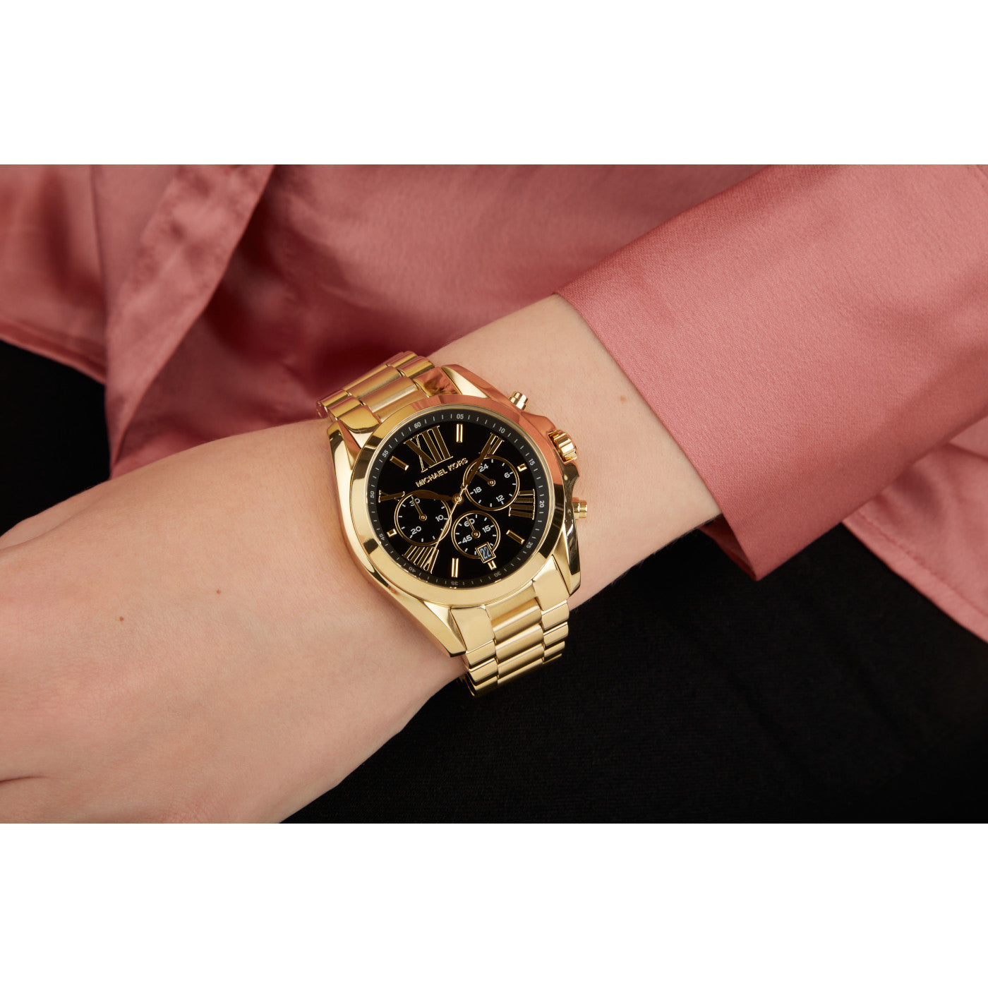  Shop Authentic Michael Kors Bradshaw Black Dial Gold Steel Strap Watch for Women - MK5739 - Luxxuri