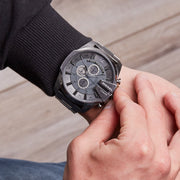  Shop Authentic Diesel Mega Chief Chronograph Grey Dial Gunmetal Men's Watch - DZ4282 - Luxxuri