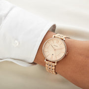  Shop Authentic Fossil Jacqueline Rose Gold Dial Rose Gold Steel Strap Watch for Women - ES3546 - Luxxuri