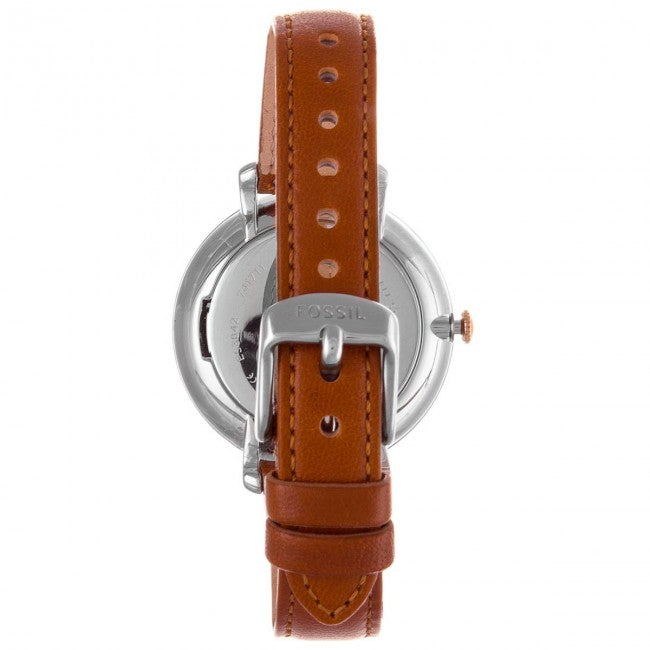  Shop Authentic Fossil Jacqueline White Dial Brown Leather Strap Watch for Women - ES3842 - Luxxuri