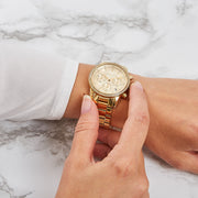  Shop Authentic Michael Kors Ritz Gold Dial Gold Steel Strap Watch for Women - MK6356 - Luxxuri