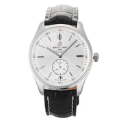  Shop Authentic Breitling Premier Automatic 40mm Silver Dial Black Leather Strap Watch for Men - A37340351G1P1 - Luxxuri