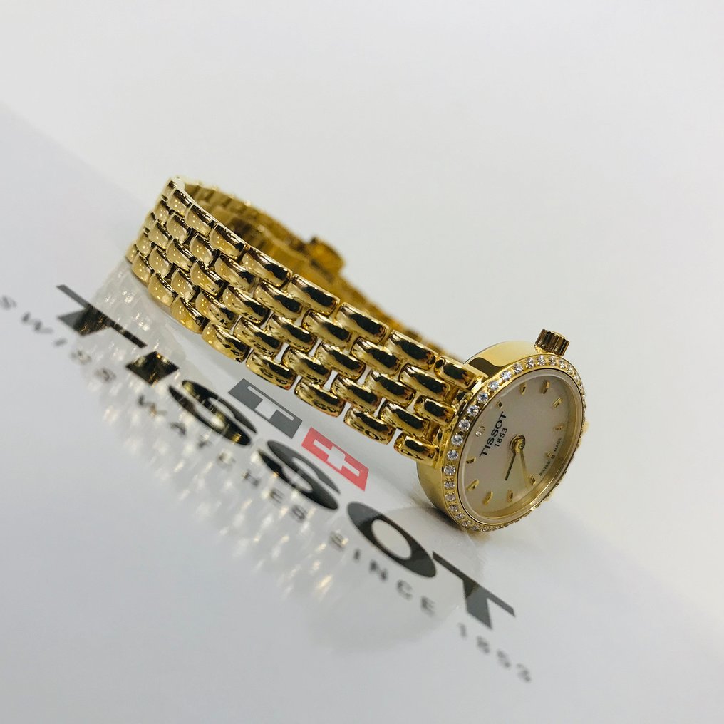  Shop Authentic Tissot T-Lady Lovely Mother of Pearl Dial Gold Steel Strap Watch For Women - T058.009.63.116.00 - Luxxuri