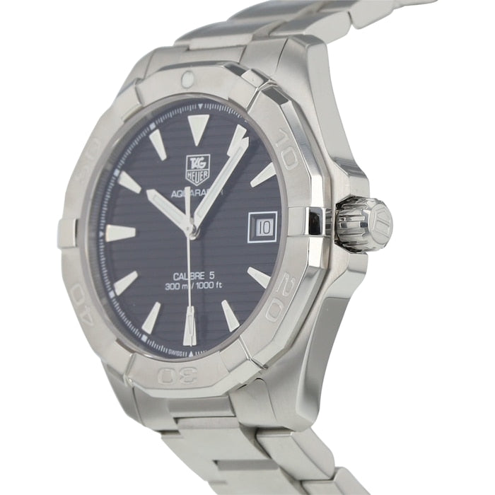  Shop Authentic Tag Heuer Aquaracer Automatic Black Dial Silver Steel Strap Watch for Men - WAY2110.BA0928 - Luxxuri