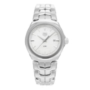  Shop Authentic Tag Heuer Link Quartz Mother of Pearl Dial Silver Steel Strap Watch for Women - WBC1310.BA0600 - Luxxuri