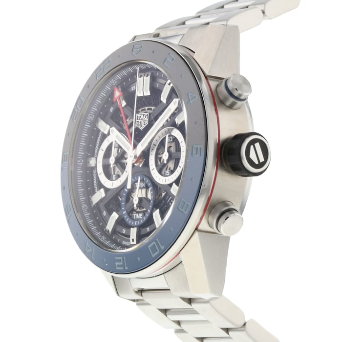  Shop Authentic Tag Heuer Carrera Chronograph Blue Dial Silver Steel Strap Watch for Men - CBG2A1Z.BA0658 - Luxxuri