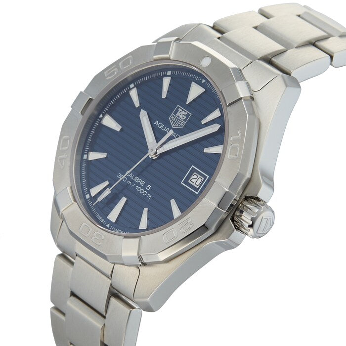  Shop Authentic Tag Heuer Aquaracer Automatic Blue Dial Silver Steel Strap Watch for Men - WAY2112.BA0928 - Luxxuri