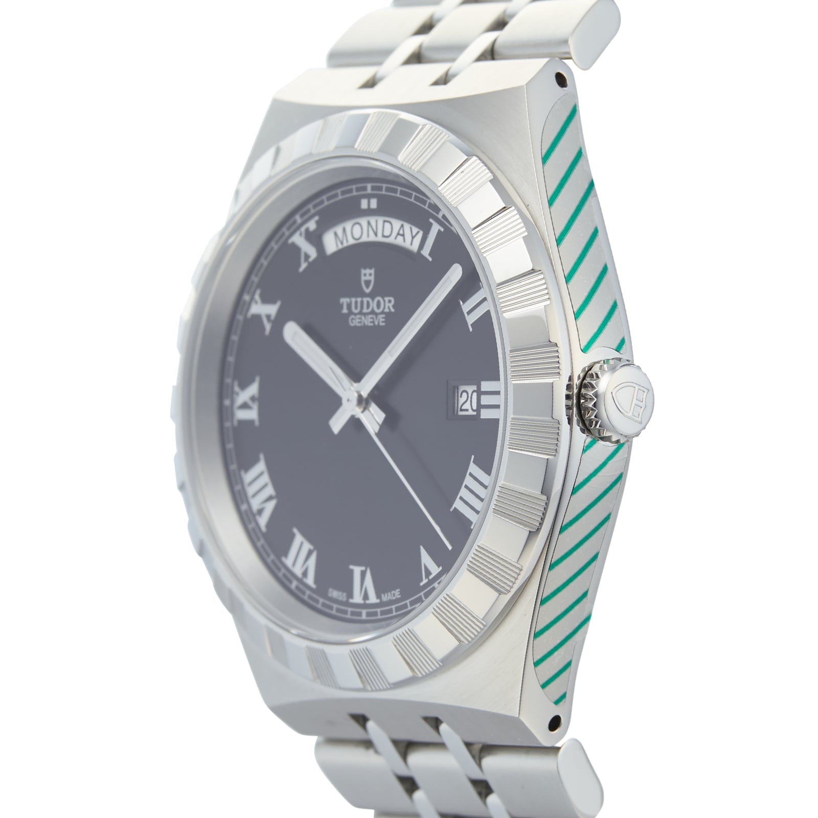  Shop Authentic Tudor Royal Automatic Black Dial Silver Steel Strap Watch for Men - M28600-0003 - Luxxuri