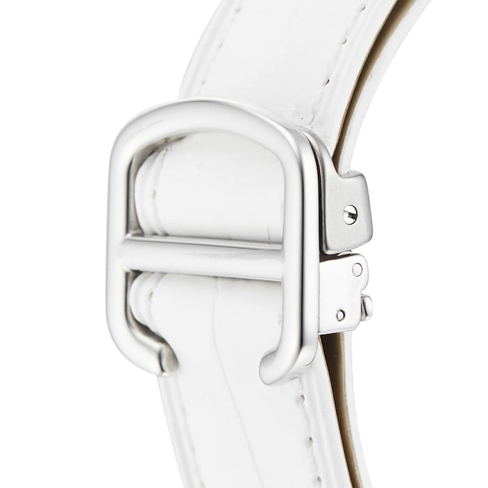  Shop Authentic Cartier Ballon Bleu de Cartier Silver Dial White Leather Strap Watch for Women - W6920087 - Luxxuri