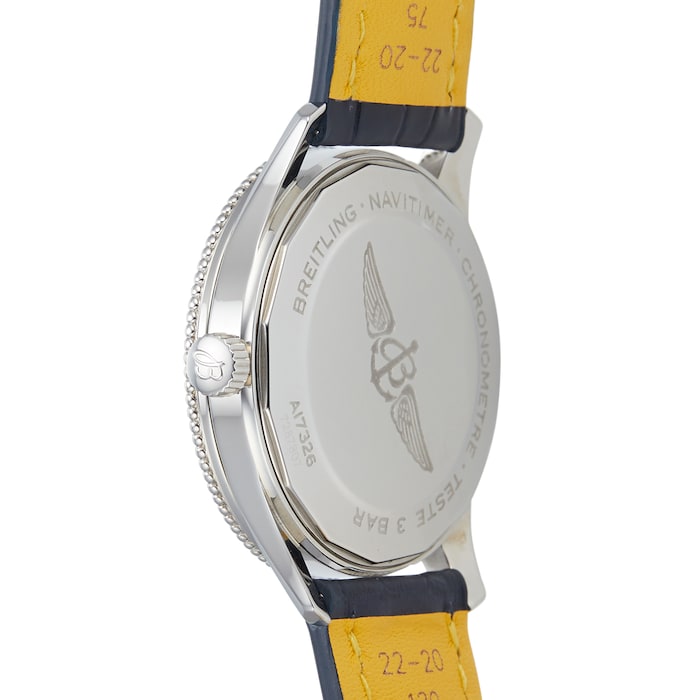 Shop Authentic Breitling Navitimer Automatic 41 Blue Dial Blue Leather Strap Watch for Men - A17326161C1P3 - Luxxuri