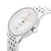  Shop Authentic Breitling Navitimer Automatic 35 White Dial Silver Steel Strap Watch for Men - A17395F41G1A1 - Luxxuri