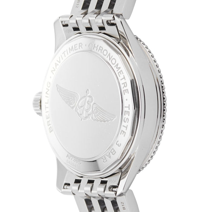  Shop Authentic Breitling Navitimer Automatic 35 White Dial Silver Steel Strap Watch for Men - A17395F41G1A1 - Luxxuri