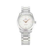  Shop Authentic Omega Seamaster Aqua Terra Quartz Diamond Silver Dial Silver Steel Strap Watch for Women - 220.10.28.60.54.001 - Luxxuri