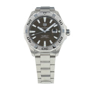  Shop Authentic Tag Heuer Aquaracer Calibre 5 Automatic Sunray Brown Dial Silver Steel Strap Watch for Men - WAY2018.BA0927 - Luxxuri