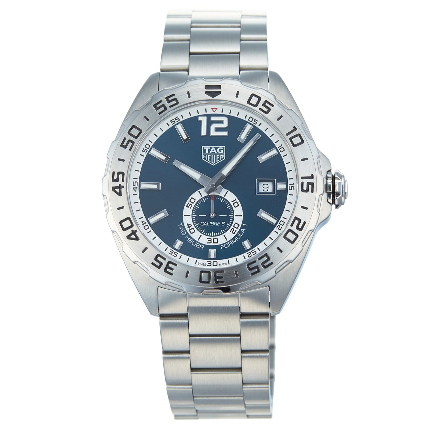  Shop Authentic Tag Heuer Formula 1 Calibre 6 Automatic Blue Dial Silver Steel Strap Watch for Men - WAZ2014.BA0842 - Luxxuri