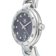  Shop Authentic Tag Heuer Link Quartz Diamonds Black Dial Silver Steel Strap Watch for Women - WAT1410.BA0954 - Luxxuri