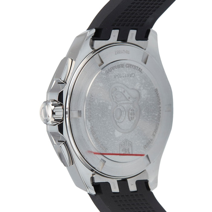  Shop Authentic Tag Heuer Aquaracer Chronograph Black Dial Black Rubber Strap Watch for Men - CAY1110.FT6041 - Luxxuri