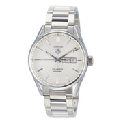  Shop Authentic Tag Heuer Carrera Calibre 5 Automatic White Dial Silver Steel Strap Watch for Men - WAR201B.BA0723 - Luxxuri