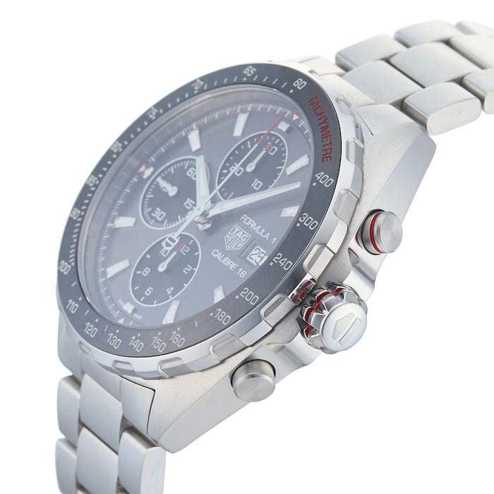  Shop Authentic Tag Heuer Formula 1 Automatic Chronograph Grey Dial Silver Strap Watch for Men - CAZ2012.BA0876 - Luxxuri