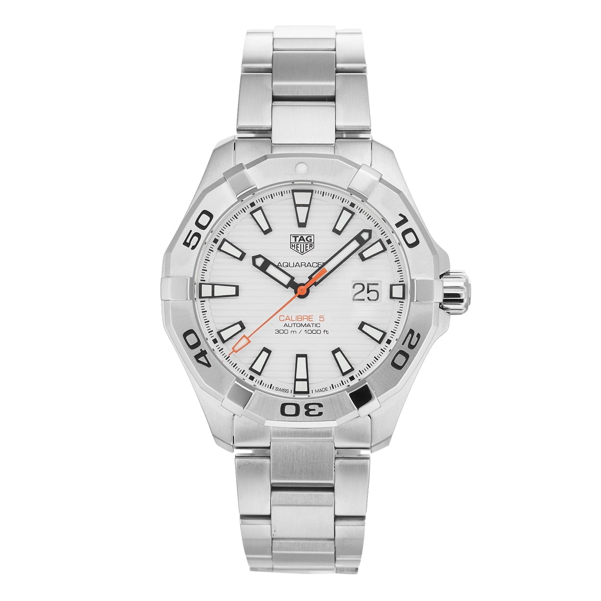  Shop Authentic Tag Heuer Aquaracer White Dial Watch for Men - WAY2013.BA0927 - Luxxuri