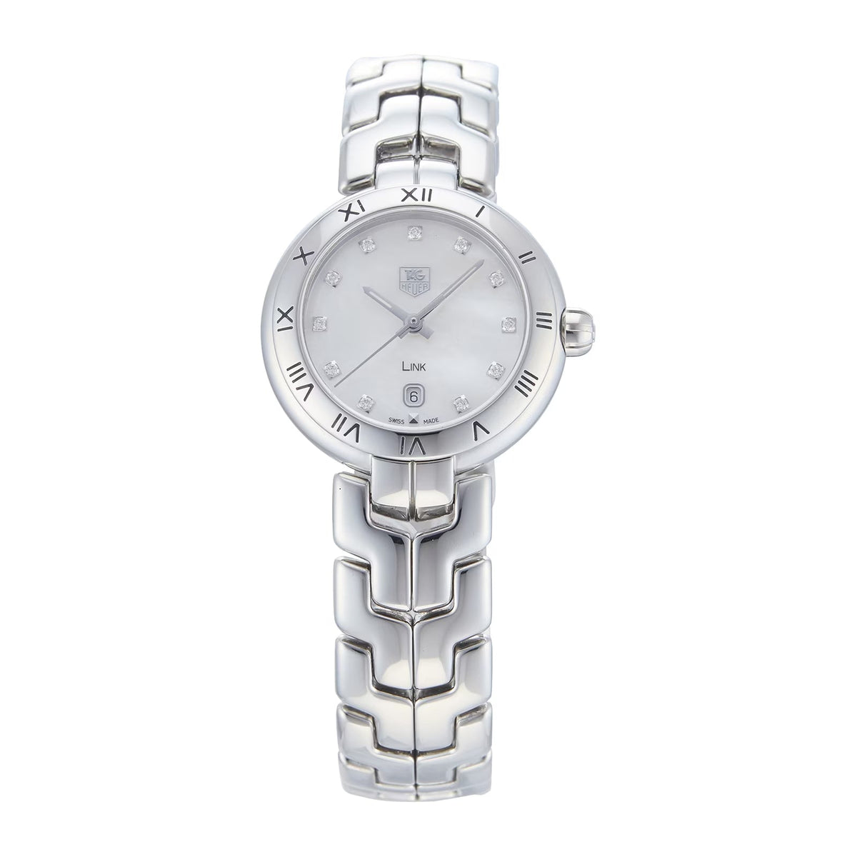  Shop Authentic Tag Heuer Link Diamonds Mother of Pearl Dial Silver Steel Strap Watch for Women -  WAT1417.BA0954 - Luxxuri